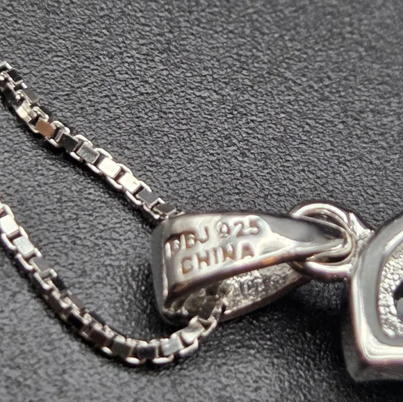 Sterling Silver And Onyx Cross Pendant Necklace. 18 Inches With 2 Inch Extender - Picture 6 of 6